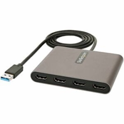 StarTech.com USB 3.0 To Quad Hdmi Adapter, USB To 4x Hdmi Monitor Converter For Windows (no Support For MacOS/ChromeOS/Linux) - Taa - Windows Only; No Support For MacOS, ChromeOS Or Linux - Works W/ Windows X86/X64/Arm (Intel, Amd, Snapdragon X Copilot+