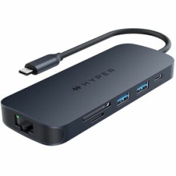 Targus HyperDrive HD4004GL USB 3.2 (Gen 2) Type C Docking Station For Monitor - Charging Capability - Memory Card Reader - Sd - Midnight Blue - 1 Displays Supported - 4K @ 60Hz - 3840 X 2160 - 4 X USB Ports - 2 X USB Type-A Ports - USB Type-A - 2 X USB T