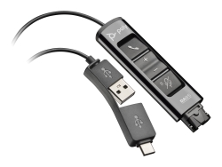 HP Poly DA85 Qd To USB-A & C Smart Digitial Adapter Cable W Call Controls 786C7AA