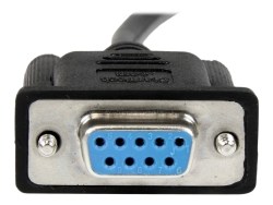Startech 2M Black DB9 RS232 Serial Null Modem Cable F/F SCNM9FF2MBK