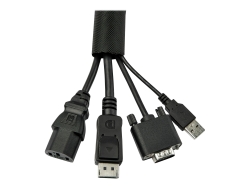Startech 4.6M Cable Mgmt Sleeve/Wrap-Flexible Cord Manager/Hider 2YR WKSTNCM2