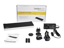 Startech USB 3.0 4K Dock, Triple Display, DP(2), HDMI, USB(5), RJ45, Lock, 3YR USB3DOCKH2DP