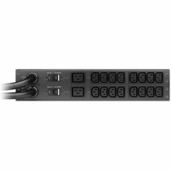 APC Netshelter Rack Automatic Transfer Switch, 2U, 32A, 230V, 2 Iec 309 In, 16 C13, 2 C19 Out, 50/60 Hz AP4424A