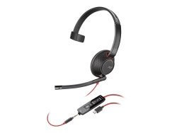 HP Poly Blackwire C5210 Uc Mono USB-C Corded HEADSET,3.5MM Inc USB-A Adaptor 8X230AA