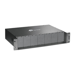 TP-Link MC1400 19" 2U Rackmount Chassis For 14-Slot Media Converters, Redundant Power Supply, Hot-Swappable, Mounted,Two Cooling Fans MC1400