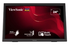ViewSonic 24” TD2423 IR 10 Point Touch Advanced Ergonomics, Magnetic Pen Holder, 40 Degrees Tilt, 7H Hardness Vesa 100, Glove, Multi Os Touch Monitor TD2423