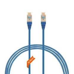 1m CAT6A RJ45 S/Ftp Thin Lszh 30 Awg Network Cable | 50 Pack Blue 004.300.0003.50PACK