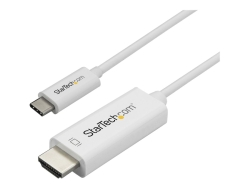 Startech.Com 1M USB-C (T/Bolt3) To HDMI Adapter Cable, 4K, White, 3YR CDP2HD1MWNL