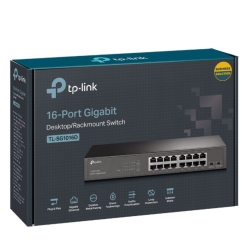 TP-Link Tl-Sg1016De 16-Port Gigabit Easy Smart Switch Network Monitoring, Traffic Prioritization & Vlan Features Web-based User Interface TL-SG1016DE