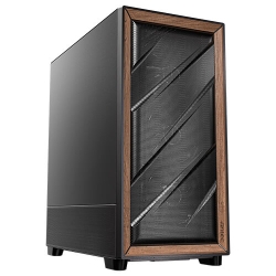 Antec Flux Se Atx, E-Atx, Matx, Walnut Wood Trim Solid Side Panel, 5 X Pwm Fans, Multi-Direction Vent Design, Removable Top Cooling Bracket. Case Flux-se