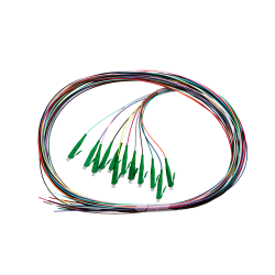 2m Fibre Pigtail Lc/APC Os2/Os1 Singlemode | 12 Pack Rainbow 015.012.1303