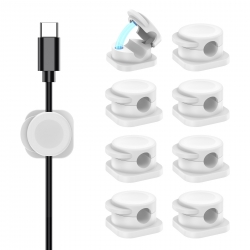 Choetech Mcc001-Wh 6 Pack Professional Grade Magnetic Lock Cord Holder Clips White ELECHOMCC001WH