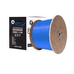 CAT6A S/Ftp Cable On Reel W/ Pvc Jacket | 305m Roll Blue SLD.C6ASFTP.BLUE