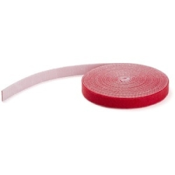50ft Hook And Loop Roll - Cut-to-Size Reusable Cable Ties - Bulk Industrial Wire Fastener Tape /Adjustable Fabric Wraps Red / Resuable Self Gripping Cable Management Straps (HKLP50RD) HKLP50RD