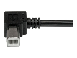 Startech 1M USB2.0 A To USB2.0 B Cable, M/M, Right Angle, Ltw USBAB1MR