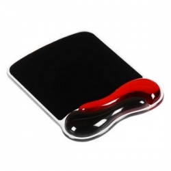 Kensington Duo Gel Mouse Pad With Wrist Rest - Red/ Black 62402