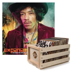 Crosley Record Storage Crate The Jimi Hendrix Experience Experience Hendrix: The Best Of Jimi Hendrix Vinyl Album Bundle SM-88985447871-B