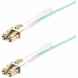 StarTech.com 3m (10ft) Lc (Upc) OM4 Multimode Fiber Optic Cable W/Push Pull Tabs, 50/125, 100G, Low Insertion Loss, Lszh Fiber Jumper Cord - Cable For Network Device, Switch, Module - First End: 2 X Lc/Upc Network - Male - 100 Gbit/s - Patch Cable - Lszh