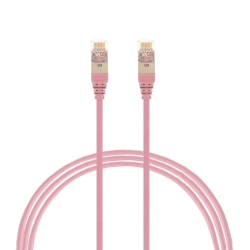 0.75m CAT6A RJ45 S/Ftp Thin Lszh 30 Awg Network Cable | Pink 004.300.9016