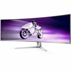 Philips Evnia 49M2C8900L 48.9in 144Hz Curved Qd-Oled Gaming Monitor AmbiGlow 5120x1440 32:9 0.03ms Gtg 1.5m:1 Contrast 250 Nits Dp/hdmi/usb-c PD90W Hub Spk HDR400 Tilt/Swivel/Height/VESA 49M2C8900L/75