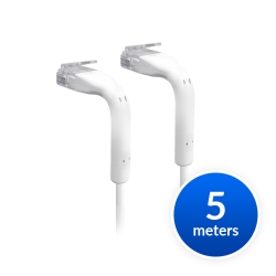 Ubiquiti UniFi Patch Cable Single Unit, 5m, White, End Bendable To 90 Degree, RJ45 Ethernet Cable, Cat6, Ultra-Thin 3mm Diameter U-Cable-Patch-5M-RJ45