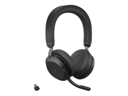 Jabra Wireless EVOLVE2 75 Uc Stereo Bluetooth Anc Headset W/Charging Stand+Link 390A Bt 27599-989-989