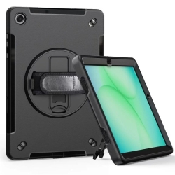Usp Samsung Galaxy Tab A9+ (11") Case Black - Built-in-Kickstand, Hand & Shoulder Strap, DropProof, Pen Holder, ShockProof, 5 Years Warranty HDTA9PLUS