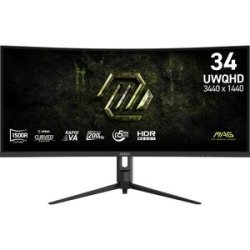 Msi Mag 342CQRF E20 34-Inch Uwqhd Gaming Monitor 3440x1440 1500R Curved Rapid VA Panel 200Hz 0.5ms Adaptive-Sync Hdmi 2.0 DP 1.4a MAG 342CQRF E20