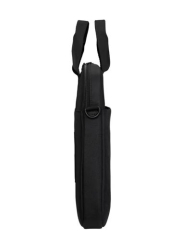 Targus 13-14" Intellect® Slim Briefcase Zippered Padded Front Pocket Removable Adjustable Shoulder Strap Carry Handles Water-resistant Fabric Black TBS978GL