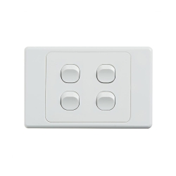 4C | Ultima 4 Gang Switch 250V 16AX - Horizontal 040.000.0070