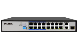 D-Link 18-Port Poe Switch With 16 10/ 100Mbps Long Reach Poe+ Ports And 2 Gigabit Uplinks With Combo Sfp. Poe Budget 150W. 3 Year Warranty. Des-F1018P-E