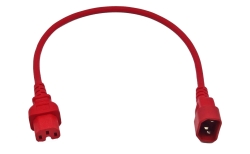2m Iec C14 To C15 High Temperature Power Cable Red 011.180.1420