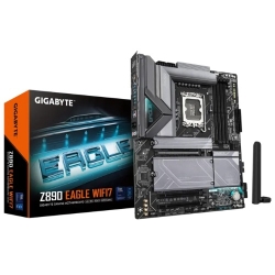 Gigabyte Z890 EAGLE WIFI7 P Intel LGA 1851 ATX Motherboard, 4x DDR5 ~256GB, 3x PCI-E x16, 4x M.2, 4x SATA, 5x USB 3.2, 1x USB-C, 4x USB 2.0 Z890 EAGLE WIFI7 P 1.0