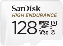 Sandisk High Endurance Microsdhc Card Sqqnr 128G Uhs-I C10 U3 V30 100Mb/S R 40Mb/S W Sd Adaptor Sdsqqnr-128G-Gn6Ia FFCSAN128GSQQNR1