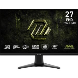 Msi Mag 275F E20 27-Inch Fhd Gaming Monitor 1920x1080 Rapid Ips 200Hz 0.5ms Eye Care Hdmi 2.0b DP 1.4a Tilt Adjustable Vesa Mount Black MAG 275F E20
