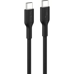 Belkin BoostCharge 3 M USB-C Data Transfer Cable - Cable For IPhone, IPad Pro, MacBook Pro, MacBook - First End: 1 × ×USB Type C - Male - Second End: 1 × ×USB Type C - Male - Black CAB023FQ3MBK