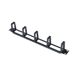 4Cabling 1RU 19" Cable Management Rail | 5 Plastic Ring 002.008.0030