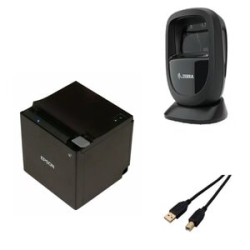 Tm-M30Iii Mobile Pos Direct Thermal Printer + Ds9308-Sr Black USB Kit BUNDLE-TM-M30III-DS9308