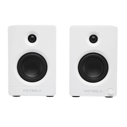 Victrola Tempo Bookshelf Speakers - White VPS-400-WHT-INT