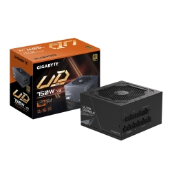 Gigabyte UD750GM PG5 V2, 750W Atx Psu Power Supply 80+ Gold >90% Black Embossed Cables 100-240 Vac >100K Hrs (New) UD750GM PG5 V2
