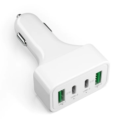 4-Port Car Charger (2 Ports Pd + 2 Ports QC3.0 ) White ELEINTWLXK26