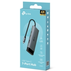 TP-Link UH7020C USB Type-C 7 In 1 Hub, 4K@60Hz Hdmi, Sd & MicroSD Uhs-I, 100W Power Delivery, 1× Usb-c Data Port, 2× Usb-a Data Ports. UH7020C