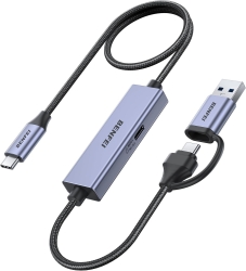 Benfei 408GY USB-C To USB-C+A + Pd (100W) Video/Audio Capture Card Supporting Full Hd 1080P 60FPS For Streaming, Recording, Gaming ELEBEN408GY