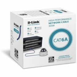 D-Link 305 M Category 6a Network Cable - Cable For Network Device - 10 Gbit/s - 23 Awg - Blue NCB-6AUFS23BLU-305