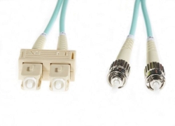 5m Sc-St OM4 Multimode Fibre Optic Cable: Aqua FL.OM4SCST5M