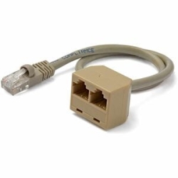 StarTech.com 2-to-1 RJ45 Splitter Cable Adapter - Network Splitter - Rj-45 (M) - Rj-45 (f)~ - Cable For Hub, Switch, Patch Panel - First End: 1 X Rj-45 Network - Male - Second End: 2 X Rj-45 Network - Female - Splitter Cable - 24 Awg - Beige RJ45SPLITTER