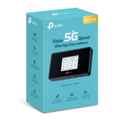 TP-Link M8550 5G Mobile Wi-Fi, 2880 Mbps At 6 GHz Or 2880 Mbps At 5 GHz 688 Mbps At 2.4 GHz, 5G 3.4Gbps/900Mbps, 4G Cat19 1.6Gbps/2 M8550