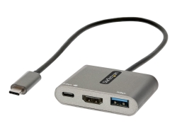 Startech.Com USB C Multiport Adapter, USB-C To HDMI 4K Video, 100W Pd Pass-Through, USB 3. CDP2HDUACP2