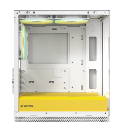 Okinos Aqua Uno Yolk, Mini Tower, Micro-ATX/ITX, Tempered Glass, 3×120mm Argb Fans, USB 3.0 + Type-C, ≤309mm GPU, ≤165mm CPU Cooler, Steel AQUA UNO YOLK