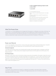 PoE Switch: 5-Port Gigabit Desktop Switch With 4-Port PoE+ 56W TL-SG1005P